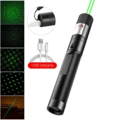 Built-in battery Green laser Pointer USB Rechargeable High Power Visible Beam Adjustable Focus for Hunting Hiking 2