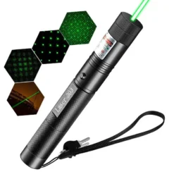 Built-in battery Green laser Pointer USB Rechargeable High Power Visible Beam Adjustable Focus for Hunting Hiking 3