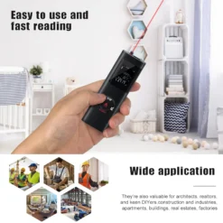 40M/60M Mini Smart Laser Distance Meter Measure Infrared Rangefinder USB Rechargeable Portable Handheld Laser Range Finder Tools 5