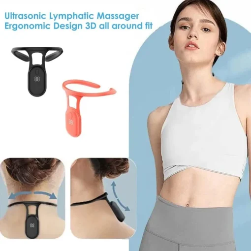 Ultrasonic Neck Instrument Portable Lymphatic Soothing Body Sculpting Neck Massager Intelligent LCD Sitting Posture Reminder 5