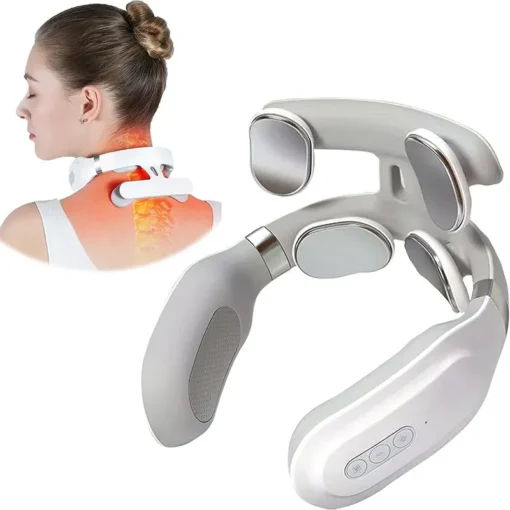 Neck Massage Machine 4 Head And Neck Protection Heating Machines Breathing Light Vibration Hot Compress Cervical Spine Machine 1