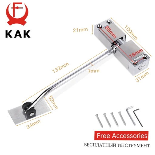 KAK Stainless Steel Automatic Spring Door Closer Door Closing Device Can Adjust The Door Closing Device Furniture Door Hardware 6