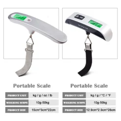 50kg/110lb Portable Digital Luggage Weight Scale LCD Display Pocket Electronic Suitcase Travel Scale Balance Baggage Weight Tool 6