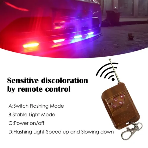 Grill Car LED Light Strobe Red Blue Emergency Remote Wireless Control Flash Signal Fireman Beacon Warning Lamp 4