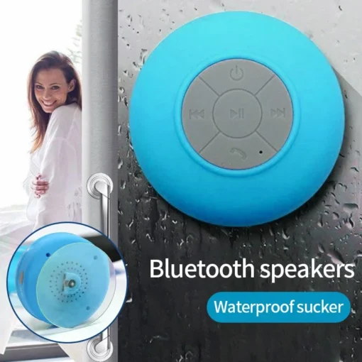 Bathroom waterproof wireless Bluetooth speaker large suction cup mini portable speaker outdoor sports stereo speaker 1