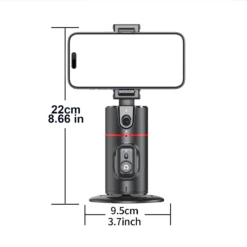 360 Degree Rotation Auto Face Tracking Phone Holder Stand Foldable Gesture Operation for Mobile Smartphone Vlog Live Streaming 6