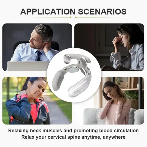 Neck Massage Machine 4 Head And Neck Protection Heating Machines Breathing Light Vibration Hot Compress Cervical Spine Machine 5