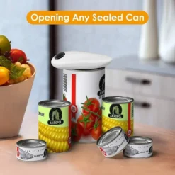 Electric Can Opener Mini One Touch Automatic Smooth Edges Jar Can Tin Touch No Sharp Edges Handheld Jar Openers Kitchen Bar Tool 4