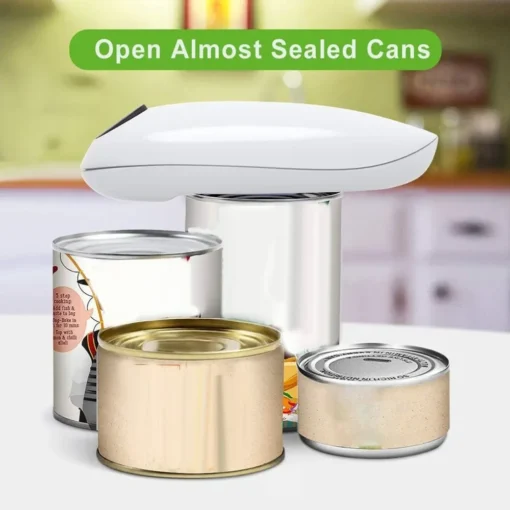 Electric Can Opener Mini One Touch Automatic Smooth Edges Jar Can Tin Touch No Sharp Edges Handheld Jar Openers Kitchen Bar Tool 2