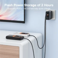 QOOVI Power Bank 20000mAh External Large Battery Capacity PD 22.5W Fast Charging Portable Charger Powerbank For iPhone Xiaomi 4