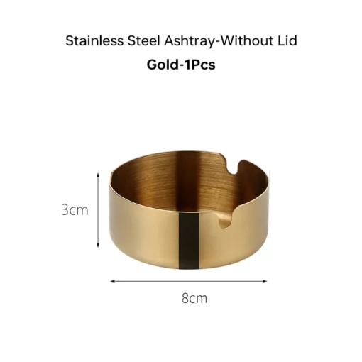 Creative Ashtrays With Lid Walnut Wood Desktop Ashtray Stainless Steel Windproof Ash Tray for Smoking Office Home Decoration 7