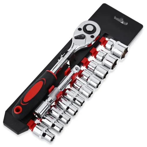 1/4'' 3/8'' 1/2'' Socket Wrench Set Extension Rod Multi-function Ratchet Spanner Set Car Motorcycle Repair Hand Tool Set 1