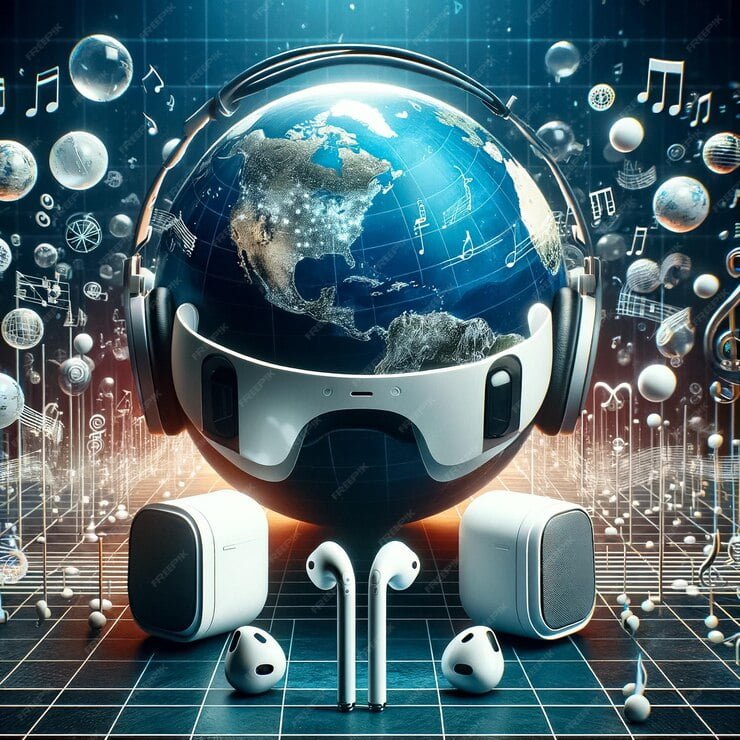 תמונה המציגה גאדג'טים חדשים וטכנולוגיים, כולל שעונים חכמים, רמקולים חכמים, ומכשירים ביתיים חכמים. הגאדג'טים מסודרים על שולחן עץ מודרני, מה שמסמל את המהפכה הטכנולוגית בעיצוב חדשני ושימוש יומיומי. הכיתוב מדגיש את הפיתוחים המתקדמים שמשפרים את איכות חיינו ומביאים את העתיד להווה.