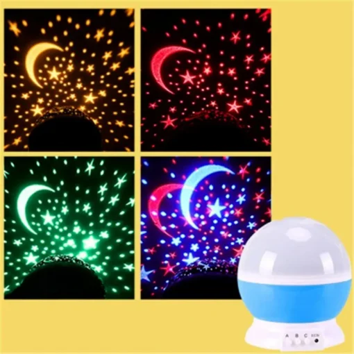 Starry Projector Night Light Rotating Sky Moon Lamp Galaxy Lamps Home Bedroom DecorationStarlight Christmas Lights for Kids Gift 2