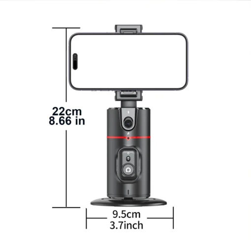 360 Degree Rotation Auto Face Tracking Phone Holder Stand Foldable Gesture Operation for Mobile Smartphone Vlog Live Streaming 6