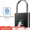 Portable Fingerprint Padlock USB Rechargeable Lithium Battery Waterproof Durable Zinc Alloy Lockbody 1