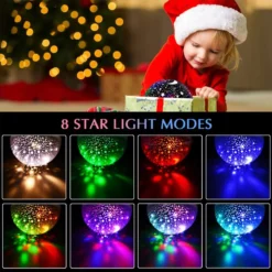 Starry Projector Night Light Rotating Sky Moon Lamp Galaxy Lamps Home Bedroom DecorationStarlight Christmas Lights for Kids Gift 3