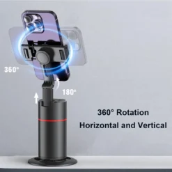 360 Degree Rotation Auto Face Tracking Phone Holder Stand Foldable Gesture Operation for Mobile Smartphone Vlog Live Streaming 4